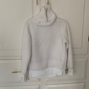 Fuzzy turtleneck sweater